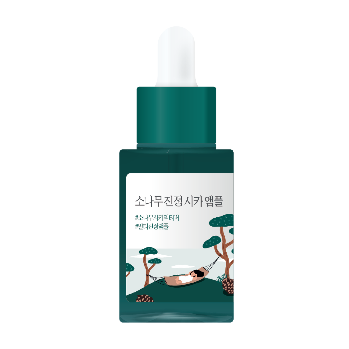 Заспокійлива сироватка з екстрактом голок сосни ROUND LAB Pine Calming Cica Ampoule 30 ml - Blush