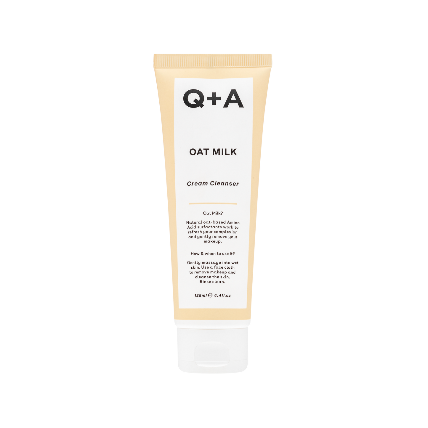 Очищувальний крем для обличчя з вівсяним молоком Q+A Oat Milk Cream Cleanser 125m - Blush