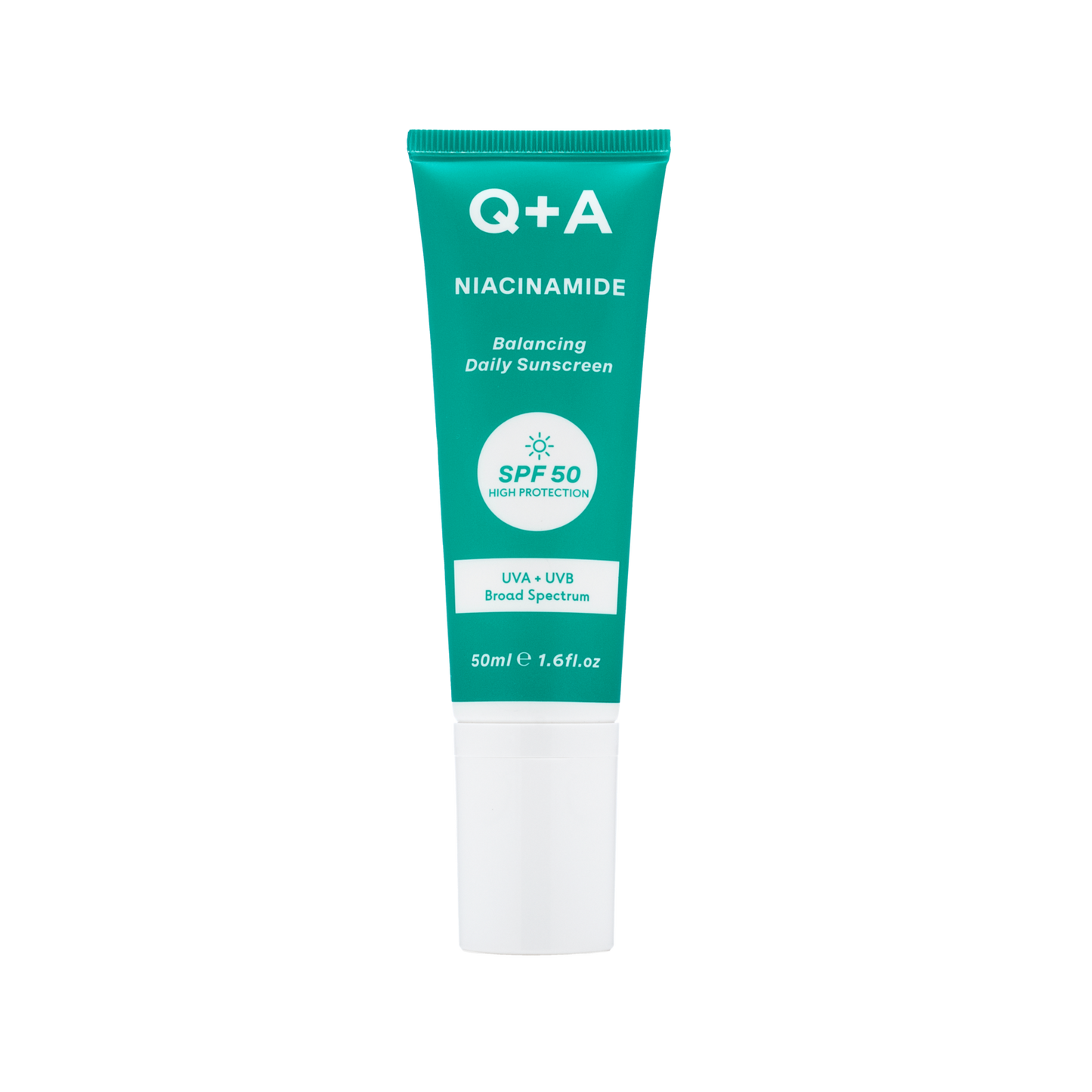 Балансуючий сонцезахисний крем для обличчя Q+A Niacinamide Balancing Daily Sunscreen 50ml - Blush