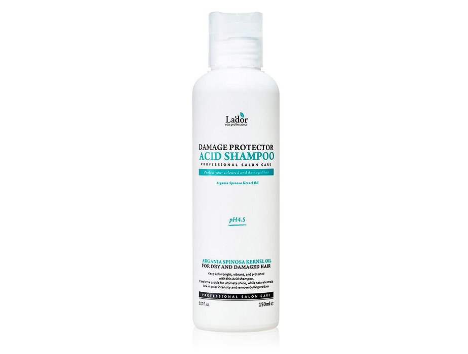 Безлужний шампунь для пошкодженого волосся Lador Damage Protector Acid Shampoo, 150мл - Blush