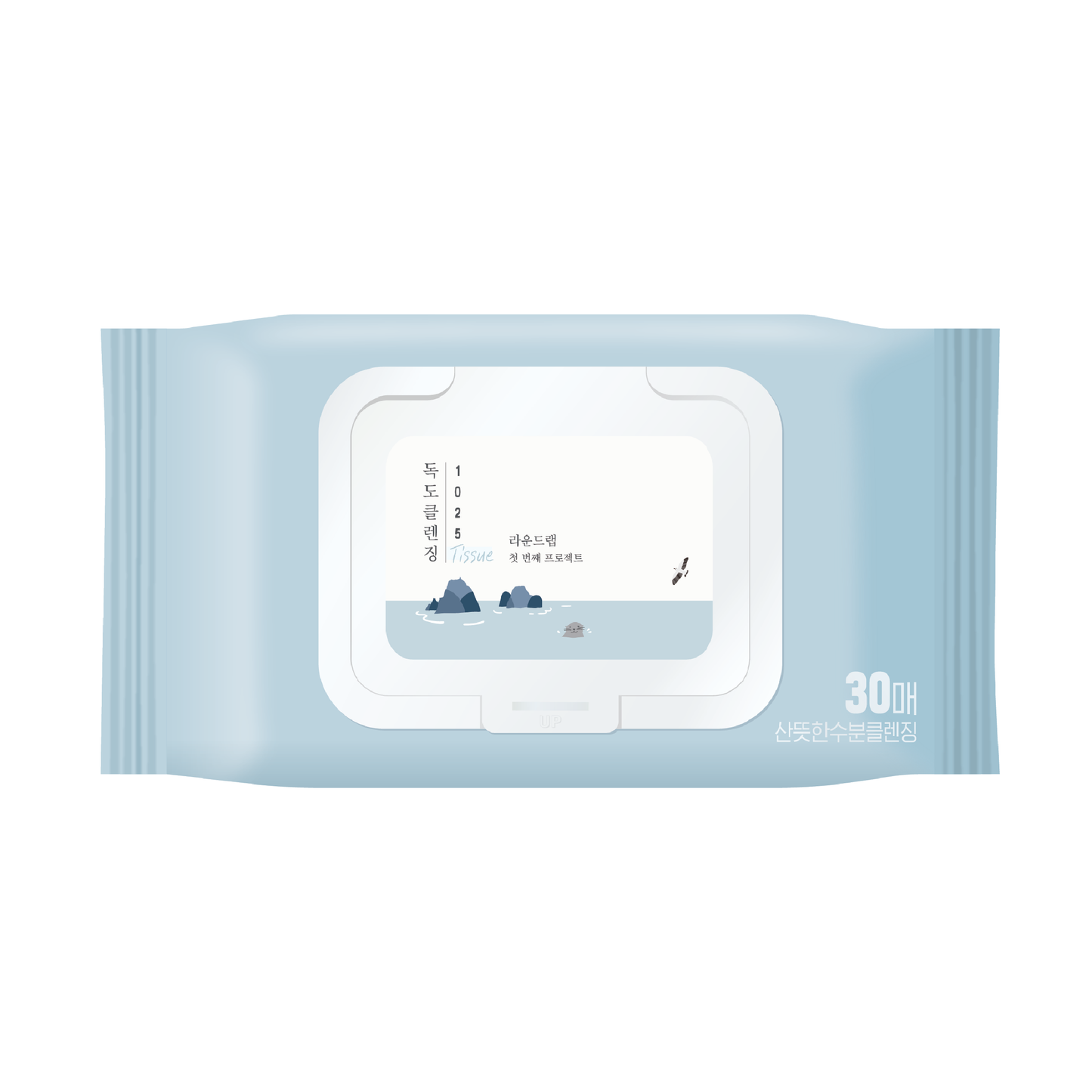 Очищувальні серветки з морською водою ROUND LAB 1025 Dokdo Cleansing Tissue 30 sheets - Blush