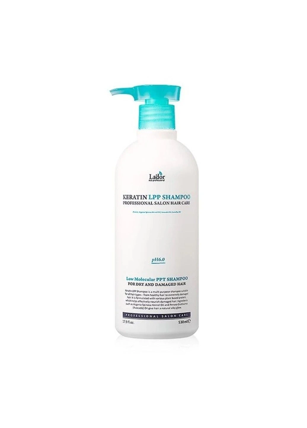 LADOR Keratin LPP Shampoo 530мл Безсульфатний протеїновий шампунь, 530мл - Blush