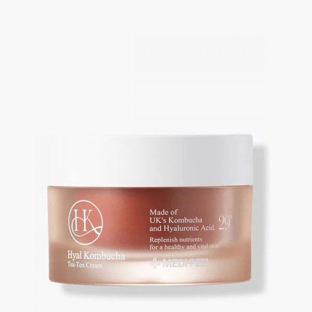 Зволожуючий крем-гель для обличчя з комбучею - Medi peel Hyal Kombucha Tea-Tox Cream, 50 мл - Blush