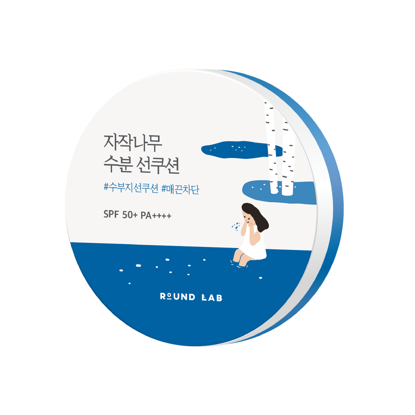 Cонцезахисний кушон з березовим соком ROUND LAB Birch Juice Moisturizing Sun Cushion 15 g - Blush