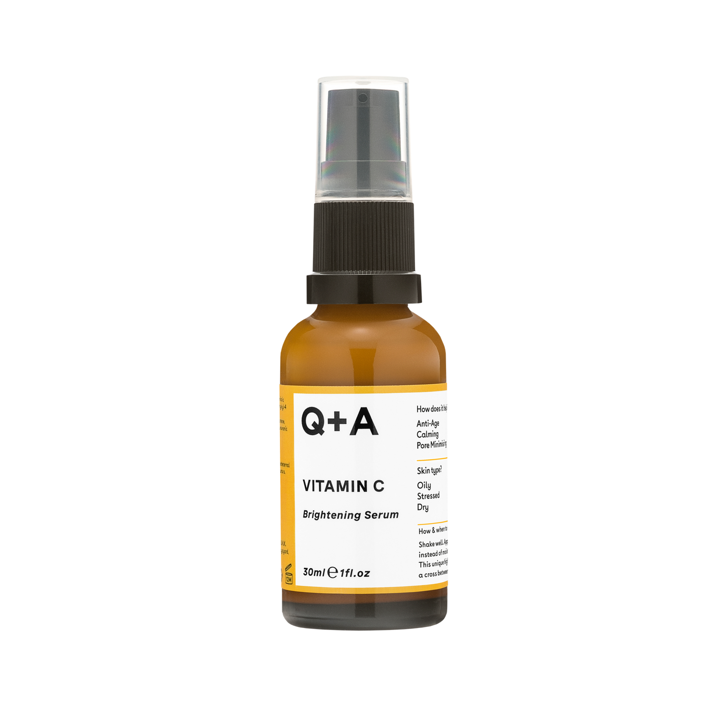 Освітлююча сироватка для обличчя Q+A Vitamin C 30ml - Blush