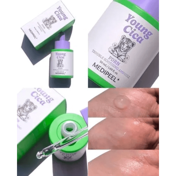 Заспокійлива ампульна сироватка з PDRN та екзосомами MEDIPEEL Young Cica PDRN Trouble Soothing Ampoule, 50 мл