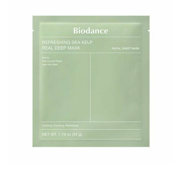 BIODANCE Refreshing Sea Kelp Real Deep Mask 34g Гідрогелева освіжаюча маска з морської водорості, 34г - Blush