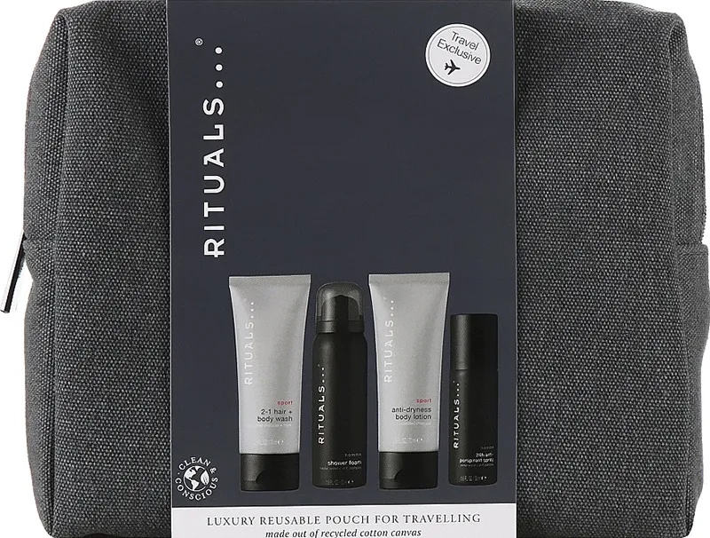 Набір дорожній із косметичкою The Ritual of Homme Travel Set Rituals - Blush