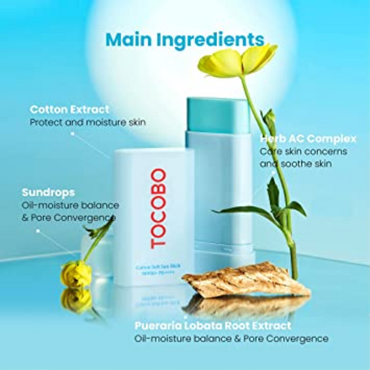 TOCOBO Cotton Soft Sun Stick SPF50+ PA++++ Сонцезахисний крем у стіку, 19г - Blush