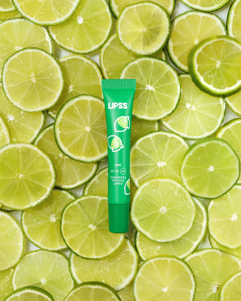 LIME LIPPER лаймовий з блискітками