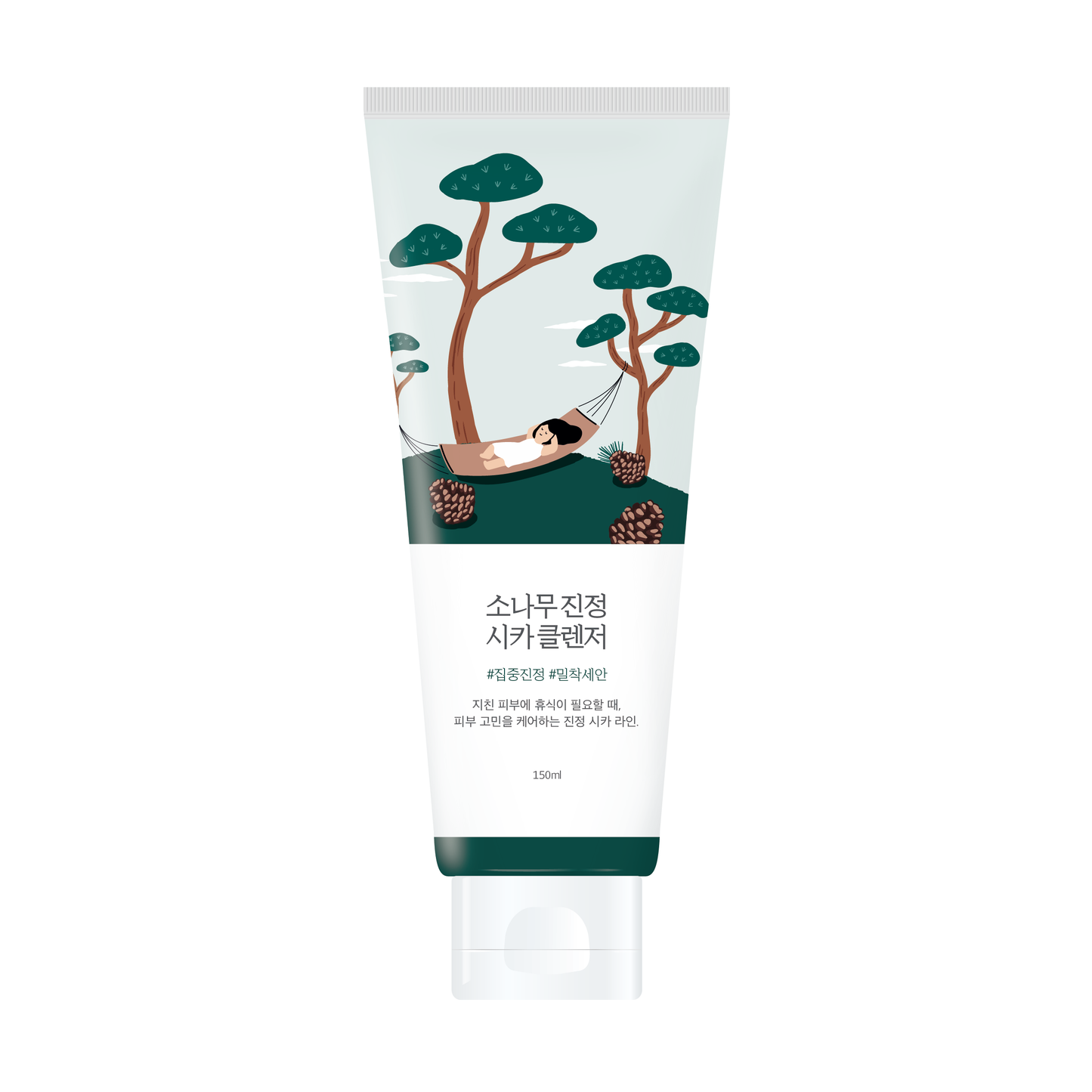 Очищувальна пінка з екстрактом голок сосни ROUND LAB Pine Calming Cica Cleanser 150 ml - Blush