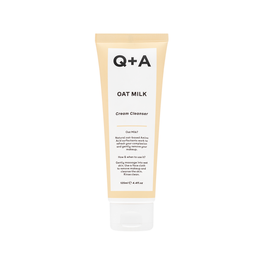 Очищувальний крем для обличчя з вівсяним молоком Q+A Oat Milk Cream Cleanser 125m