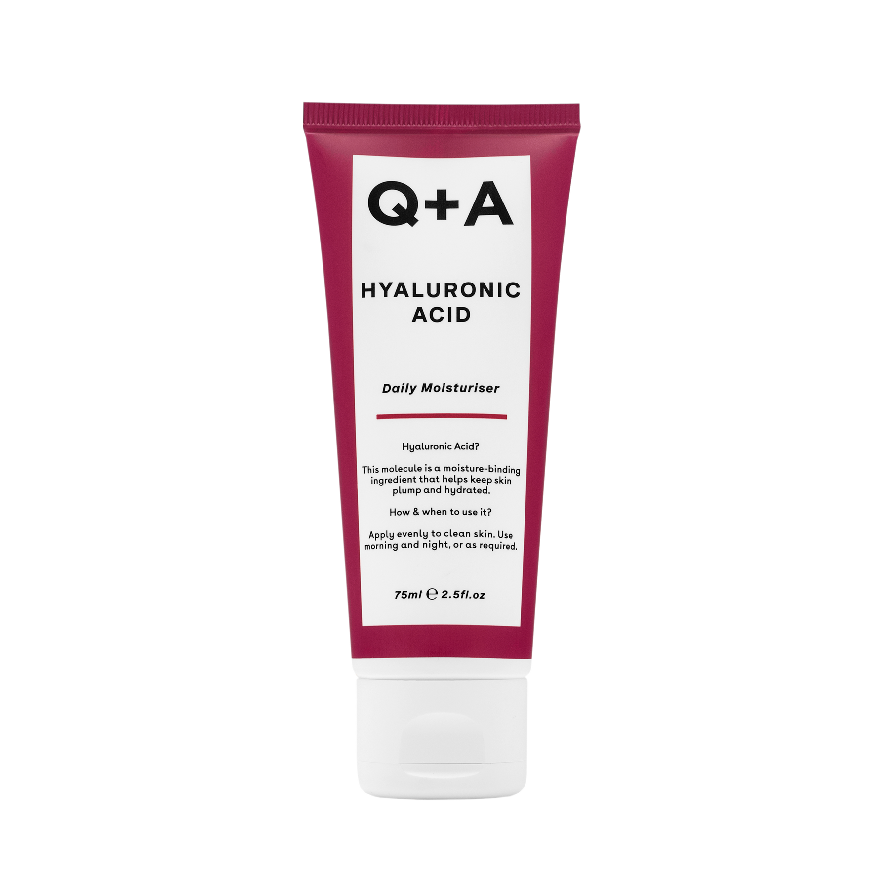 Зволожуючий крем з гіалуроновою кислотою Q+A Hyaluronic Acid Daily Moisturiser 75ml - Blush