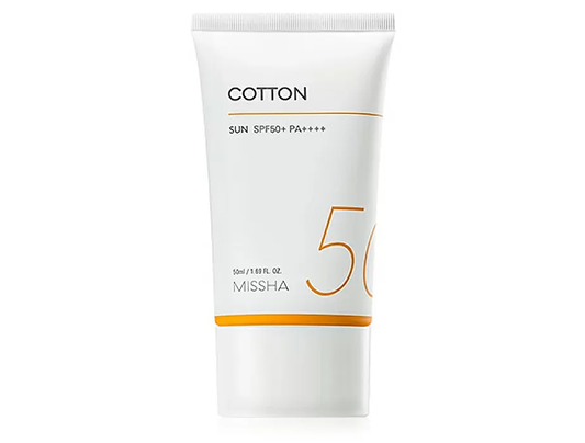 Сонцезахисний крем із оксамитовим фінішом Missha All Around Safe Block Cotton Sun SPF 50+, 50мл - Blush