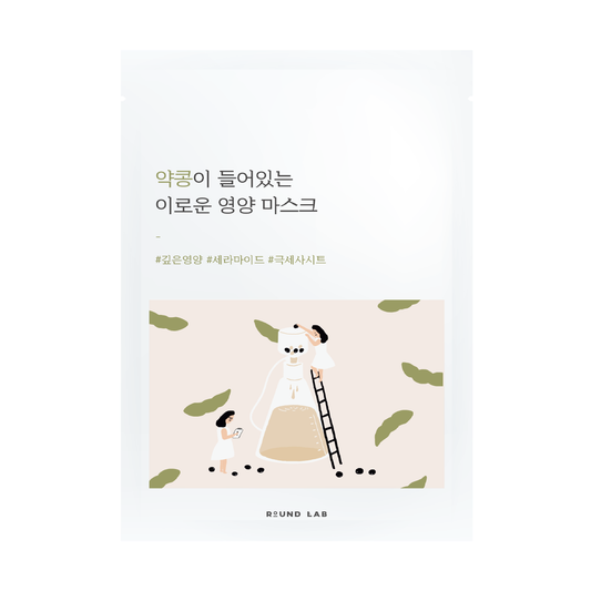 Поживна тканинна маска з екстрактом чорних соєвих бобів ROUND LAB Soybean Nourishing Mask Sheet 27 ml - Blush