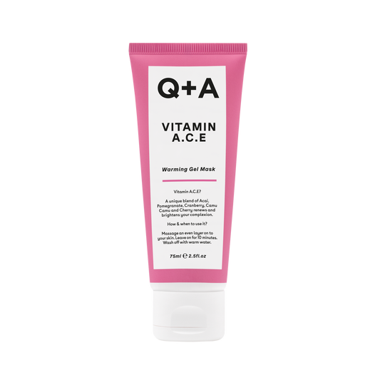 Мультивітамінна маска для обличчя Q+A Vitamin A.C.E. Warming Gel Mask 75ml - Blush