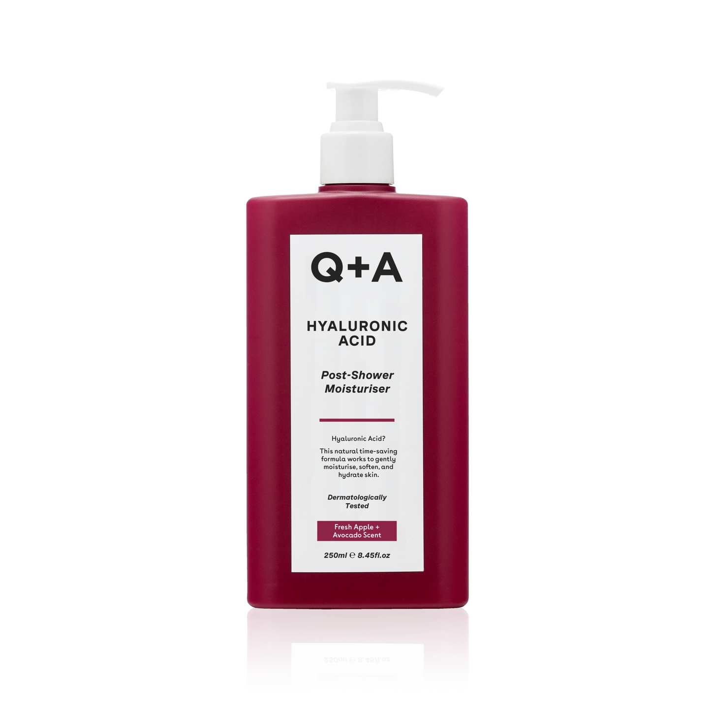 Засіб для інтенсивного зволоження вологої шкіри Q+A Hyaluronic Acid Post-Shower Moisturiser 250ml - Blush
