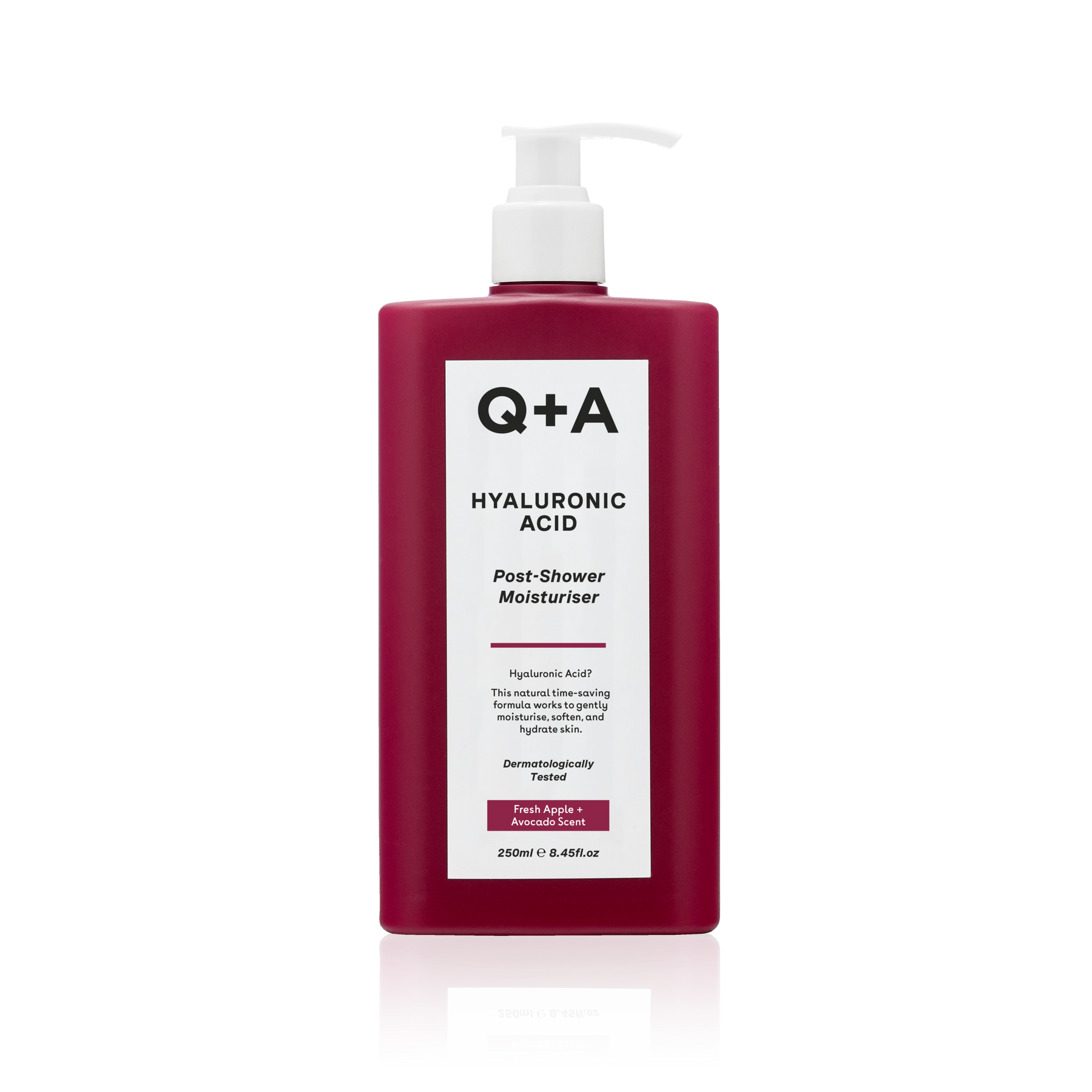 Засіб для інтенсивного зволоження вологої шкіри Q+A Hyaluronic Acid Post-Shower Moisturiser 250ml - Blush
