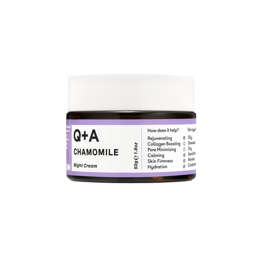 Нічний крем для обличчя Q+A Chamomile Calming Night Cream 50g - Blush