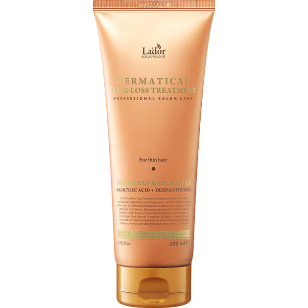 Маска проти випадіння La'dor Dermatical Hair-Loss Treatment For Thin Hair для тонкого волосся 200 мл - Blush