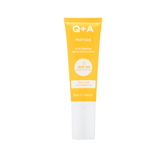 Антивіковий сонцезахисний крем для обличчя Q+A Peptide Anti-Ageing Daily Sunscreen 50ml - Blush
