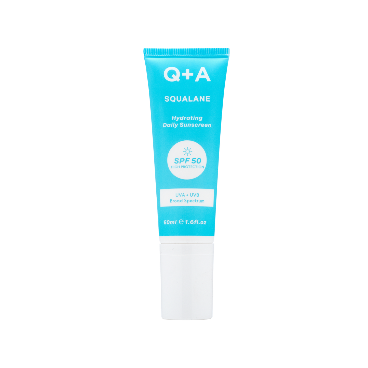 Зволожуючий сонцезахисний крем для обличчя Q+A Squalane Hydrating Daily Sunscreen 50ml - Blush