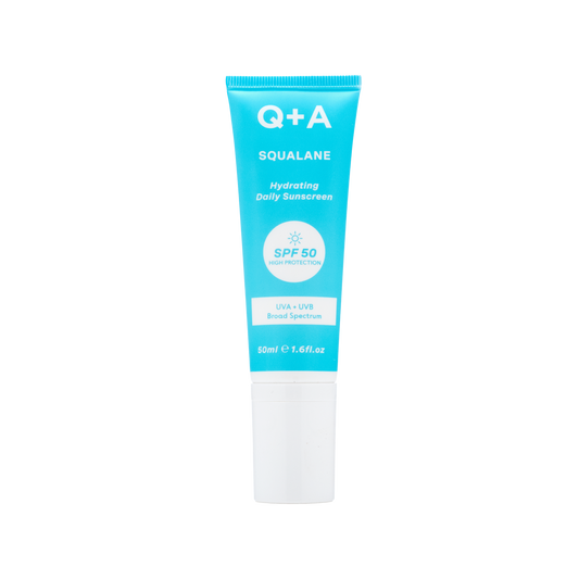 Зволожуючий сонцезахисний крем для обличчя Q+A Squalane Hydrating Daily Sunscreen 50ml - Blush