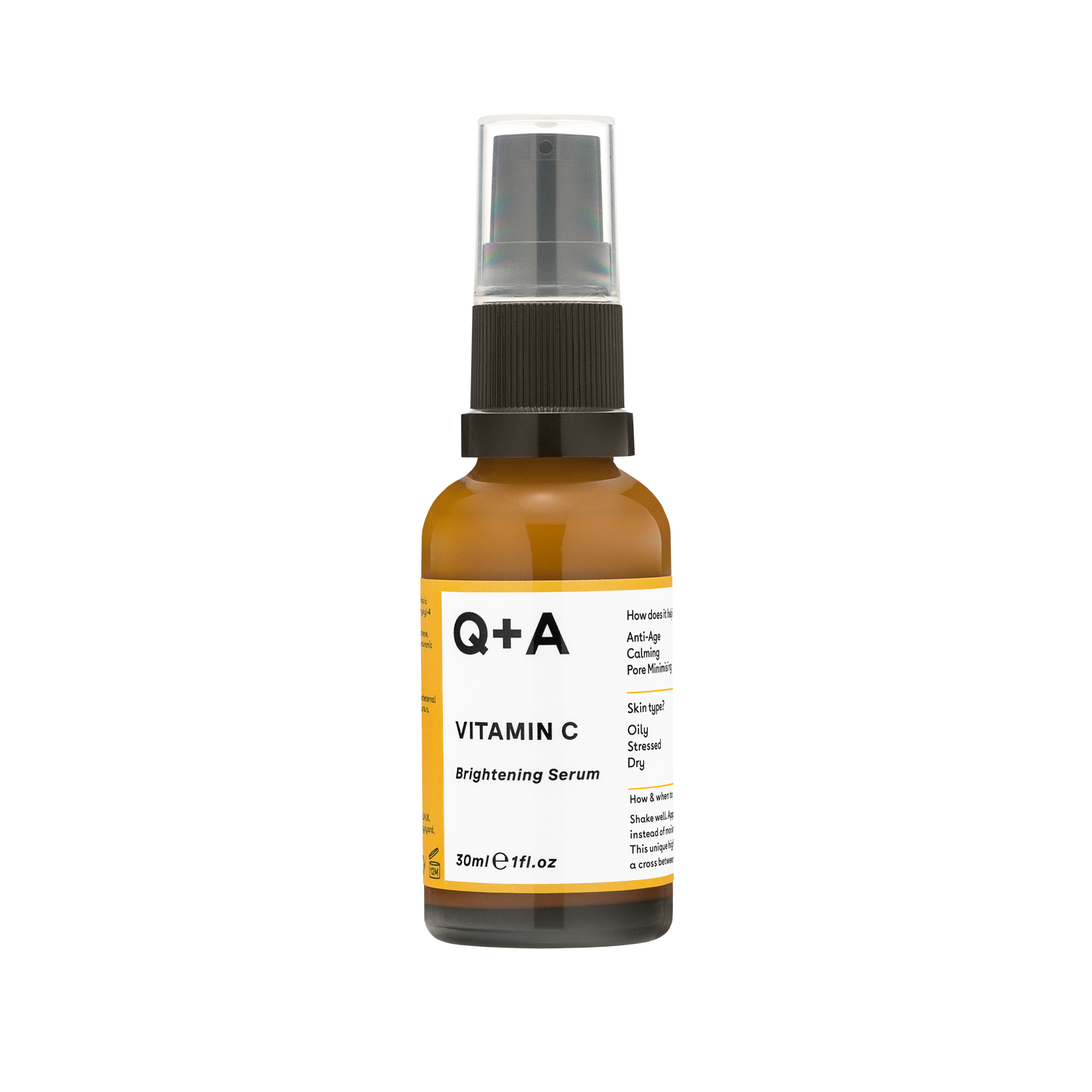 Освітлююча сироватка для обличчя Q+A Vitamin C 30ml - Blush