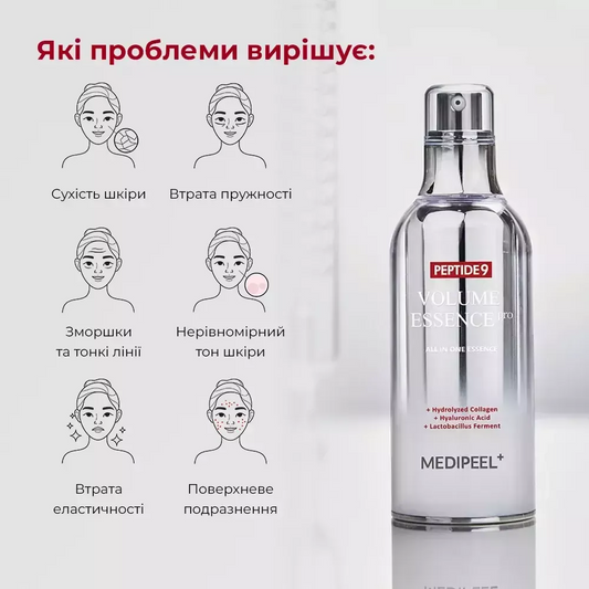 Антивозрастная эссенция для эластичности кожи Medi Peel Peptide 9 Volume All In One Essence Pro, 100 мл