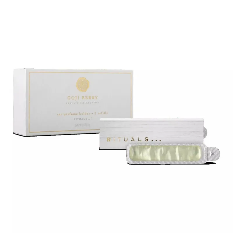 Автомобильный Парфюм Ритуалс с Ароматом Ягоды Годжи - Rituals Cosmetics Goji Berry Private Collection White Car Perfume Holder +2 Refills 6 g