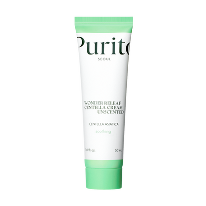 Крем для чутливої шкіри з центеллою без ефірних олій Purito Seoul Wonder Releaf Centella Cream Unscented,