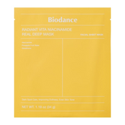 Biodance - Radiant Vita Niacinamide Real Deep Mask - Освітлювальна гідрогелева маска для обличчя - 1шт./34g - Blush