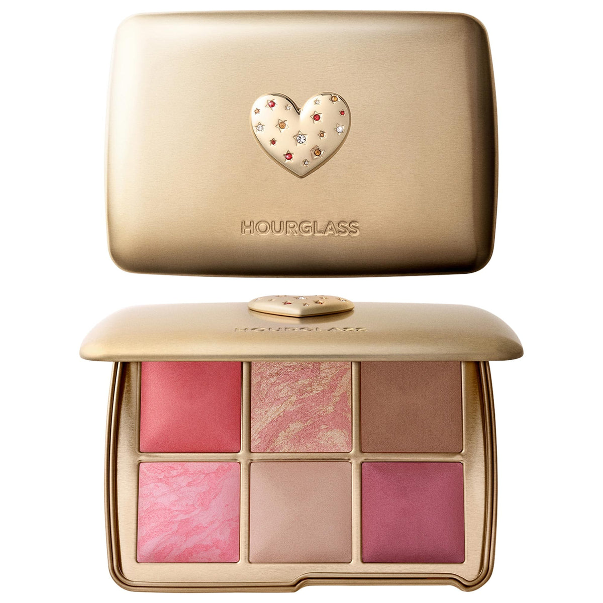 Палетка для обличчя Hourglass Ambient Lighting Edit Unlocked Love 2026 — футляр із серцем і 6 відтінків