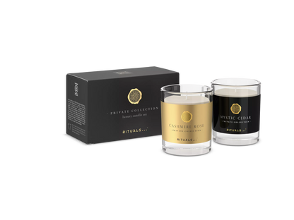 Подарунковий набір свічок з приватної колекції Cashmere Rose & Mystic Cedar