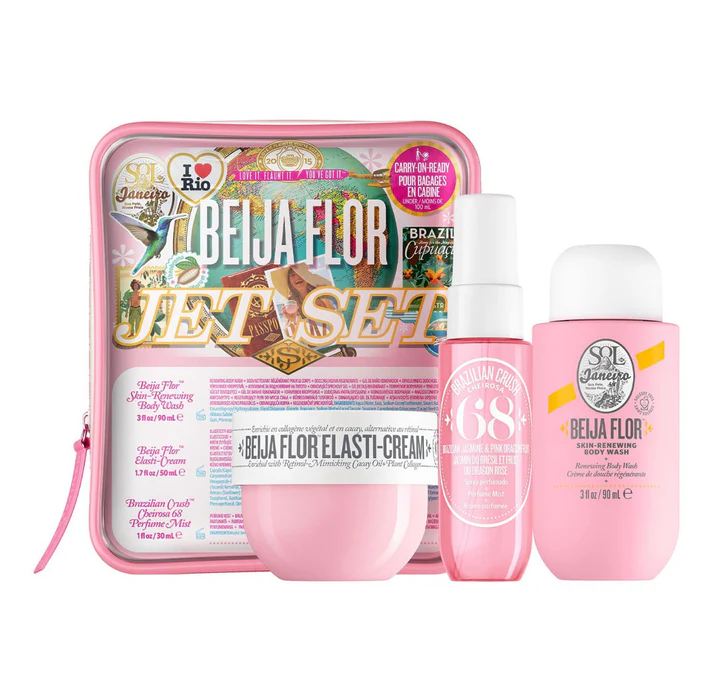 Набор дорожный для тела Sol De Janeiro Beija Flor Jet Set розовый