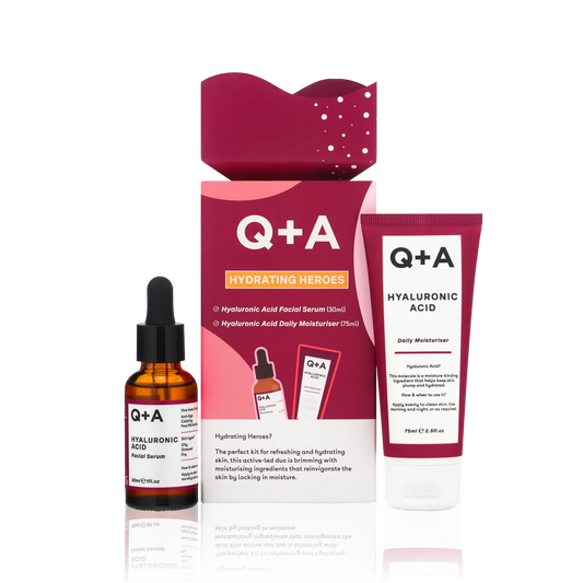 Подарунковий набір для зволоження шкіри Q+A Hydrating Heroes Gift Set - Blush