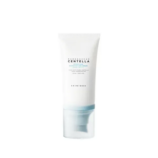 SKIN1004 Madagascar Centella HYALU-CICA Water-fit Sun Serum 50ml Легка гелева сироватка з максимальним фактором захисту від сонця із запатентованим космлексом гіалуронової кислоти та центели, 50мл
