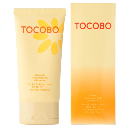 TOCOBO Vita Soft Daily Sun Lotion 150ml Легкий щоденний сонцезахисний лосьйон для обличчя та тіла з вітаміном Е 150 мл